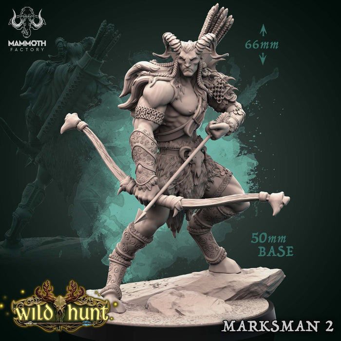 Wild Hunter & Marksman Miniatures | Wild Hunt | Fantasy Tabletop Miniature | Mammoth Factory TabletopXtra