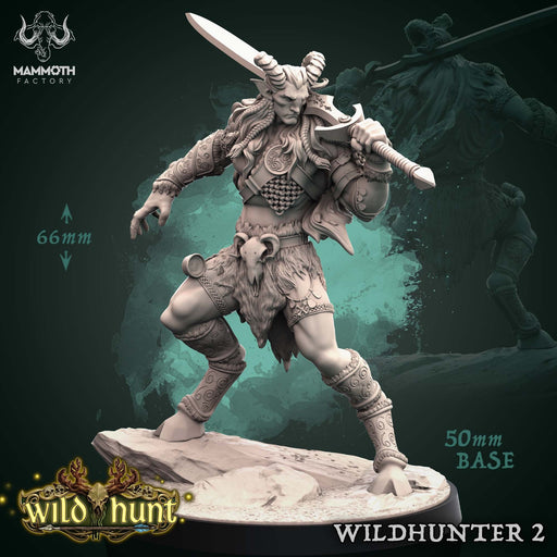 Wildhunter 2 | Wild Hunt | Fantasy Tabletop Miniature | Mammoth Factory TabletopXtra