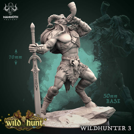 Wildhunter 3 | Wild Hunt | Fantasy Tabletop Miniature | Mammoth Factory TabletopXtra