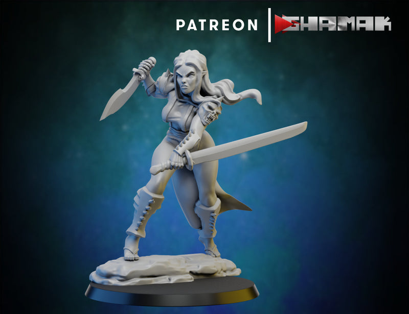 Witch 5 | Dark Elda | Fantasy Miniature | Ghamak TabletopXtra
