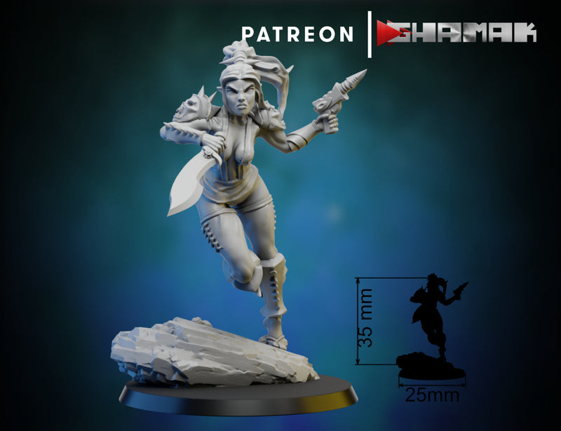 Witch Miniatures | Dark Elda | Fantasy Miniature | Ghamak TabletopXtra