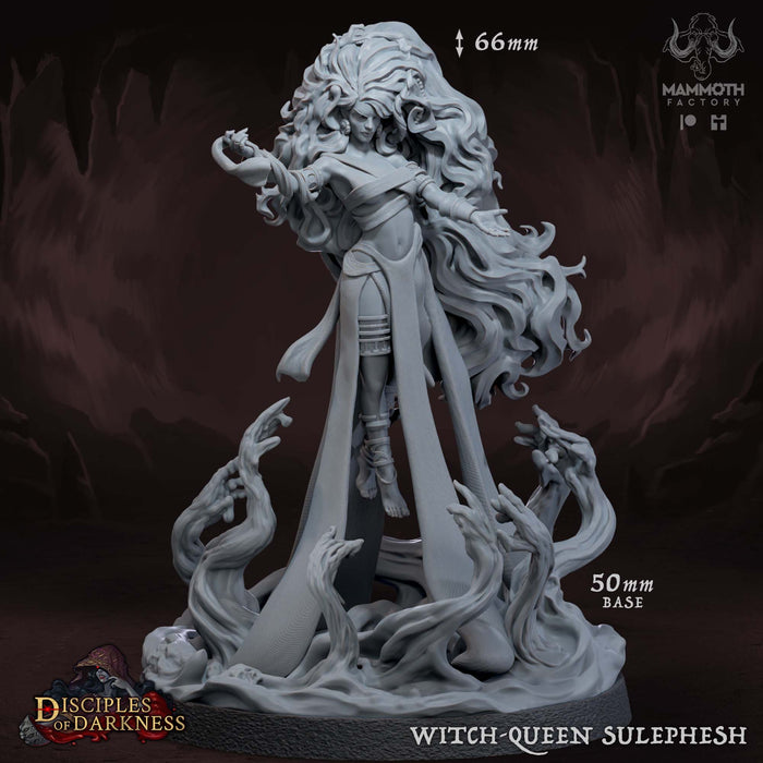 Witch Queen Sulephesh | Disciples of Darkness | Fantasy Tabletop Miniature | Mammoth Factory