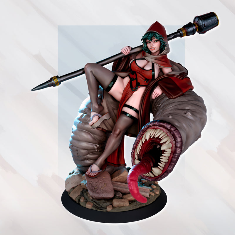 Worm Tamer Shae Haren | Fantasy Pin-Up | Fantasy Miniature | Gaz Minis | [Multi-Listing]