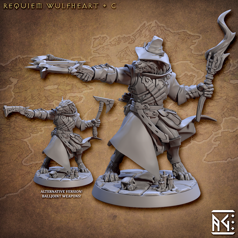 Wulfheart Miniatures | Requiem Demon Hunters | Fantasy D&D Miniature | Artisan Guild TabletopXtra