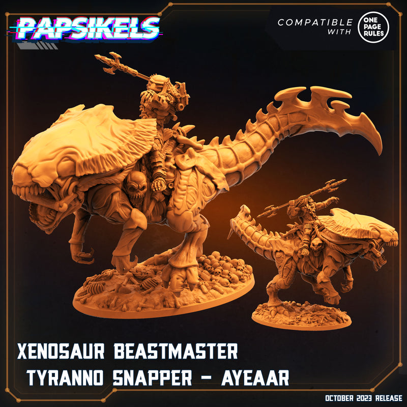Xenosaur Beastmaster Miniatures | Skull Hunters | Sci-Fi Miniature | Papsikels