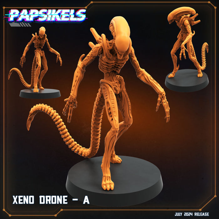 Xeno Drone Miniatures | Aliens Vs Humans VII Resurgence | Sci-Fi Miniature | Papsikels