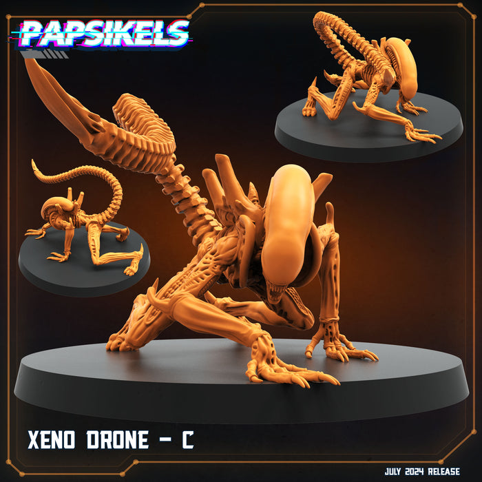 Xeno Drone Miniatures | Aliens Vs Humans VII Resurgence | Sci-Fi Miniature | Papsikels