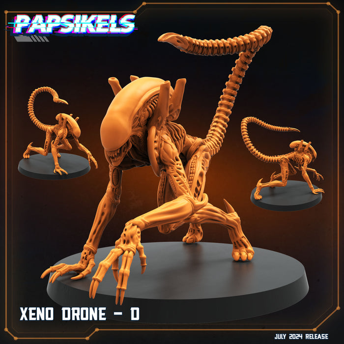 Xeno Drone Miniatures | Aliens Vs Humans VII Resurgence | Sci-Fi Miniature | Papsikels