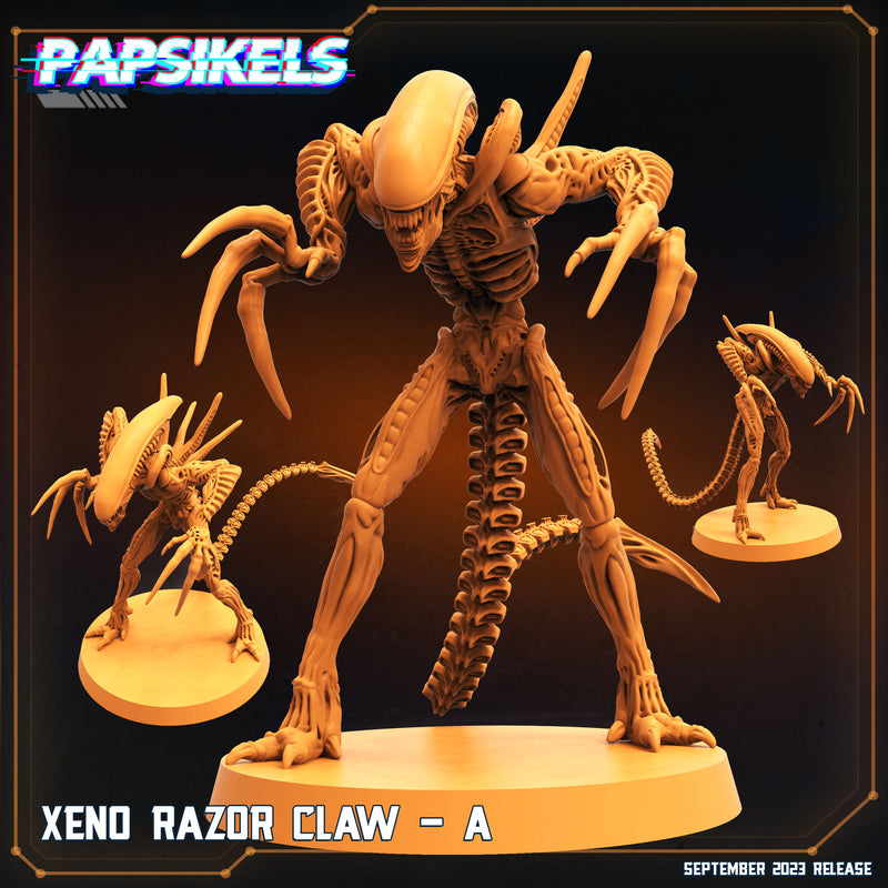 Xeno Razor Claw Miniatures | Aliens Vs Humans VI | Sci-Fi Miniature | Papsikels