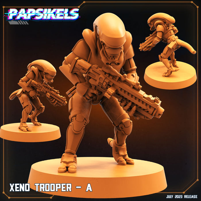 Xeno Trooper Miniatures | Xeno Wars | Sci-Fi Miniature | Papsikels