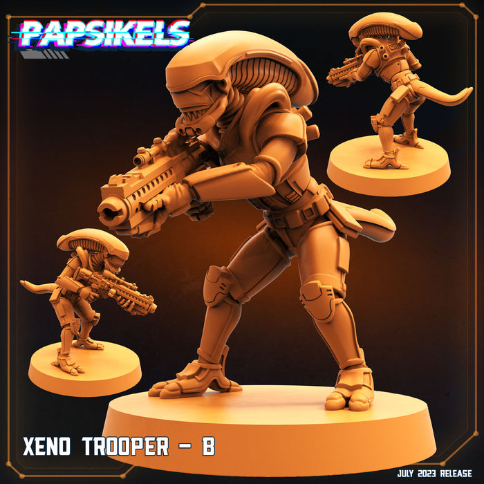 Xeno Trooper Miniatures | Xeno Wars | Sci-Fi Miniature | Papsikels