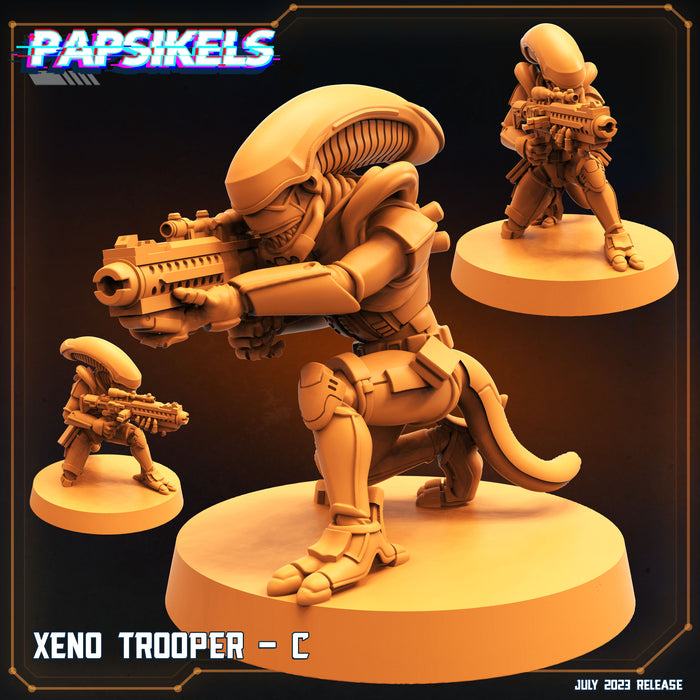 Xeno Trooper C | Xeno Wars | Sci-Fi Miniature | Papsikels