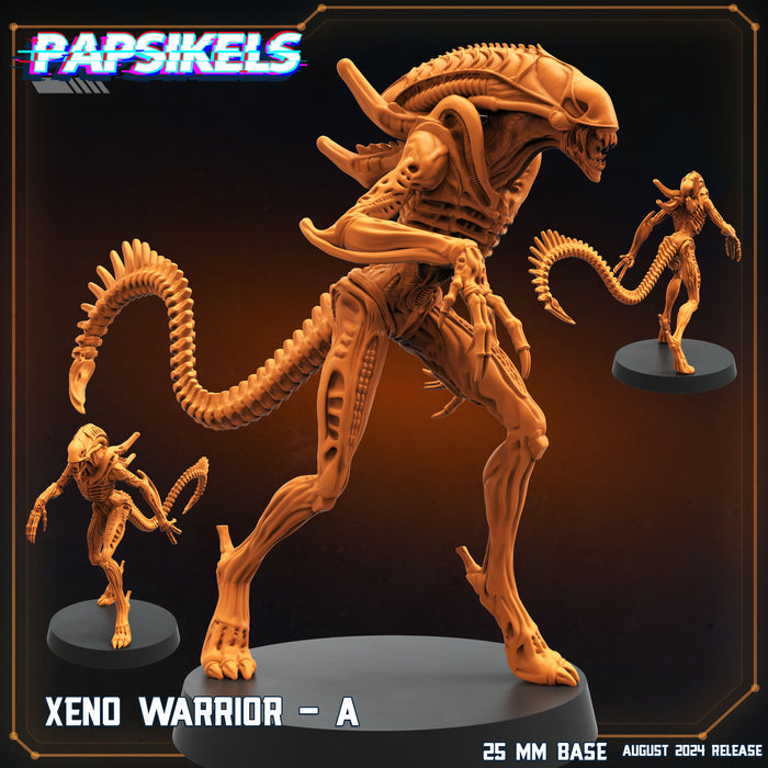 Xeno Warrior Miniatures | Aliens Vs Humans VIII No Remorse | Sci-Fi Miniature | Papsikels