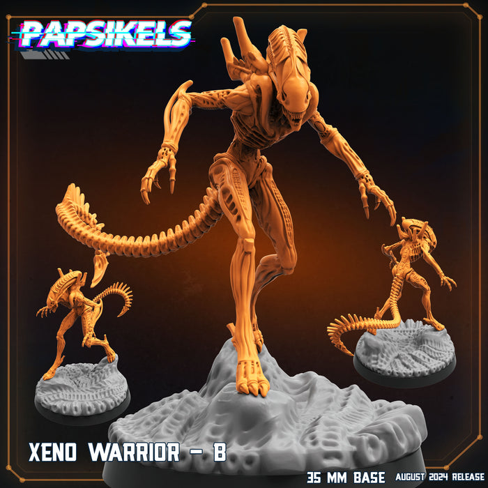 Xeno Warrior Miniatures | Aliens Vs Humans VIII No Remorse | Sci-Fi Miniature | Papsikels