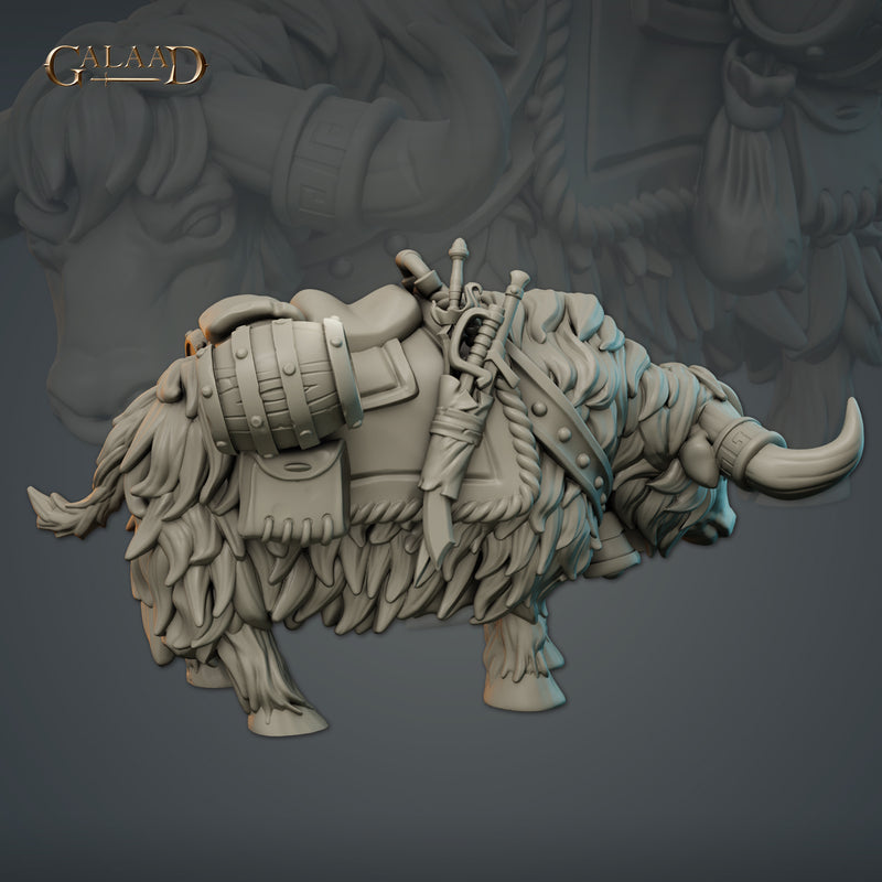Yak | Dwarf Caravan | Fantasy Miniature | Galaad Miniatures