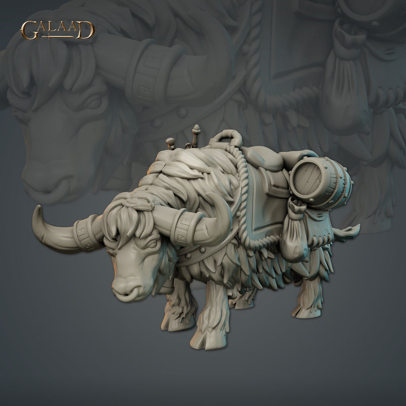 Yak | Dwarf Caravan | Fantasy Miniature | Galaad Miniatures