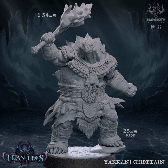 Yakkani Chieftain | Titan Tides | Fantasy Tabletop Miniature | Mammoth Factory