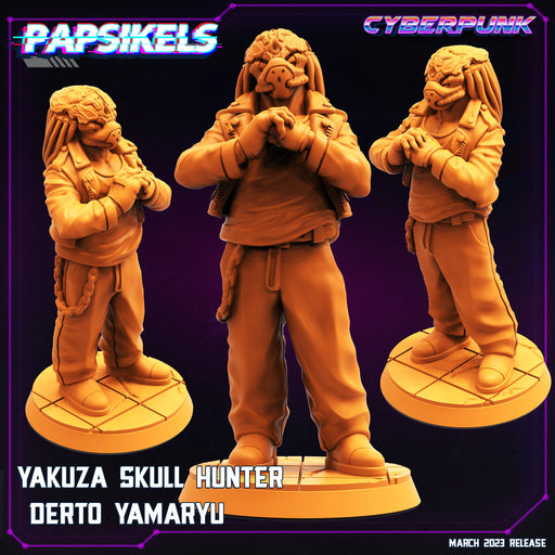 Yakuza Skull Hunter Deryo Yamaryu | Cyberpunk | Sci-Fi Miniature | Papsikels TabletopXtra
