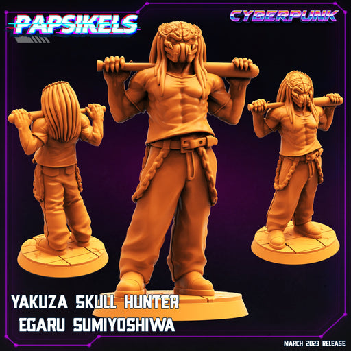 Yakuza Skull Hunter Egaru Sumiyoshiwa | Cyberpunk | Sci-Fi Miniature | Papsikels TabletopXtra