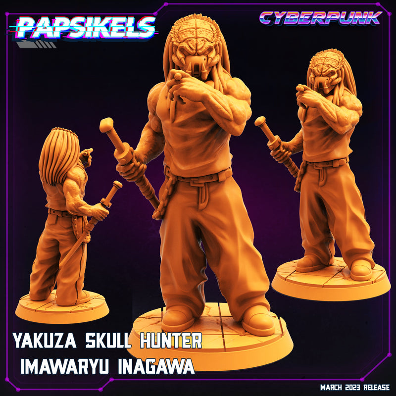 Yakuza Skull Hunter Imawaryu Inagawa | Cyberpunk | Sci-Fi Miniature | Papsikels TabletopXtra