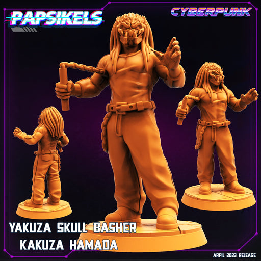 Yakuza Skull Hunter Kakuza Hamada | Cyberpunk | Sci-Fi Miniature | Papsikels TabletopXtra
