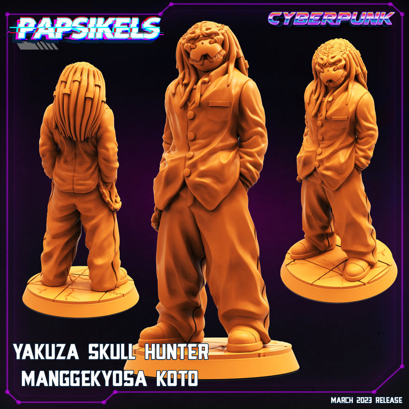 Yakuza Skull Hunter Mangekyosa Koto | Cyberpunk | Sci-Fi Miniature | Papsikels TabletopXtra