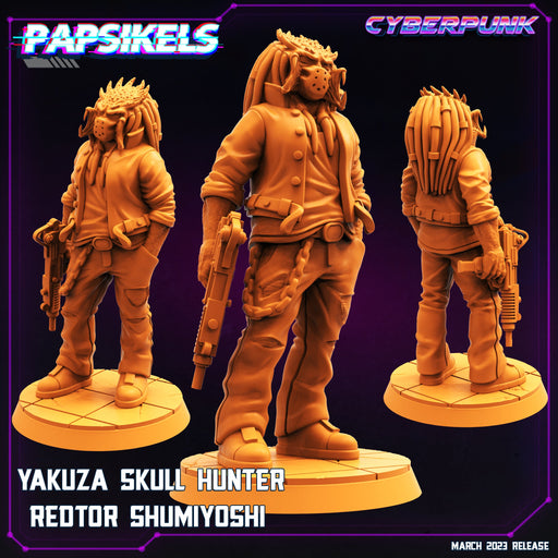 Yakuza Skull Hunter Redtor Shumiyoshi | Cyberpunk | Sci-Fi Miniature | Papsikels TabletopXtra