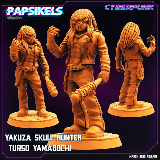 Yakuza Skull Hunter Turso Yamadochi | Cyberpunk | Sci-Fi Miniature | Papsikels TabletopXtra