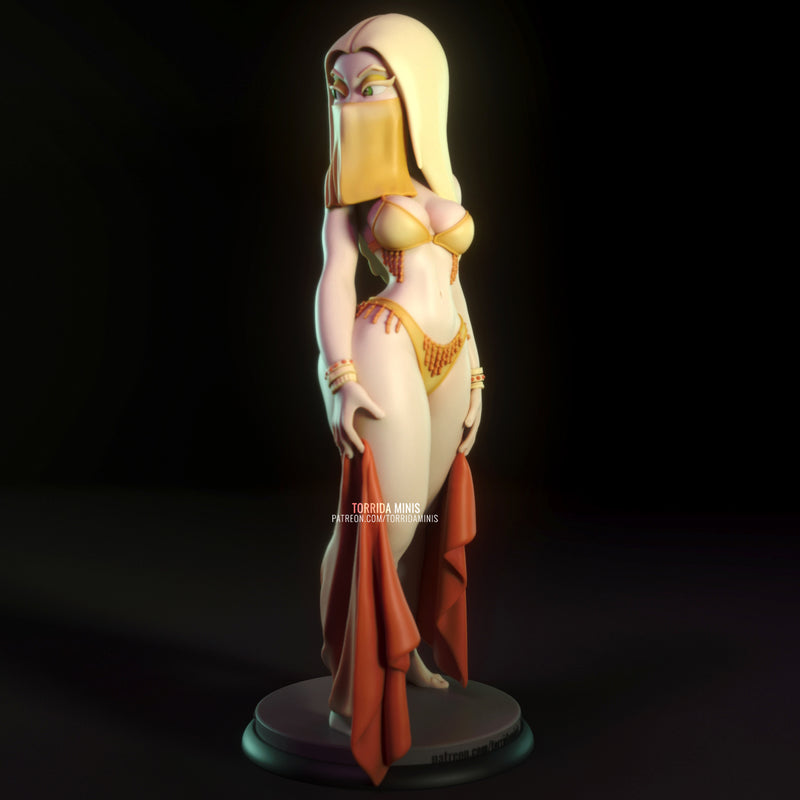 Yellow Sorceress | Pin-Up Statue Fan Art Miniature Unpainted | Torrida Minis