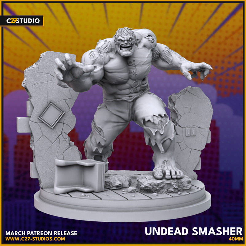 Undead Smasher | Heroes | Sci-Fi Miniature | C27 Studio