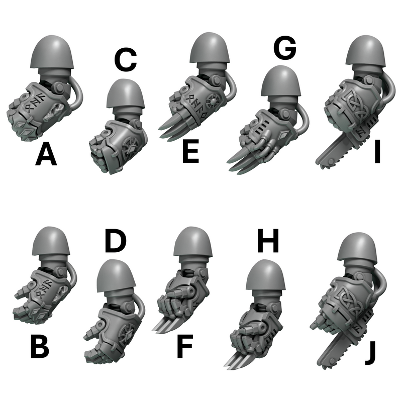 Big Fists & Claws Primal Hounds Conversion Bits For 28mm 32mm Sci-fi Space Knights