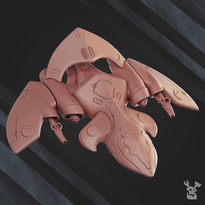 Aconite Heavy Fighter | Dark Space Elves | Grimdark Miniature | DakkaDakka