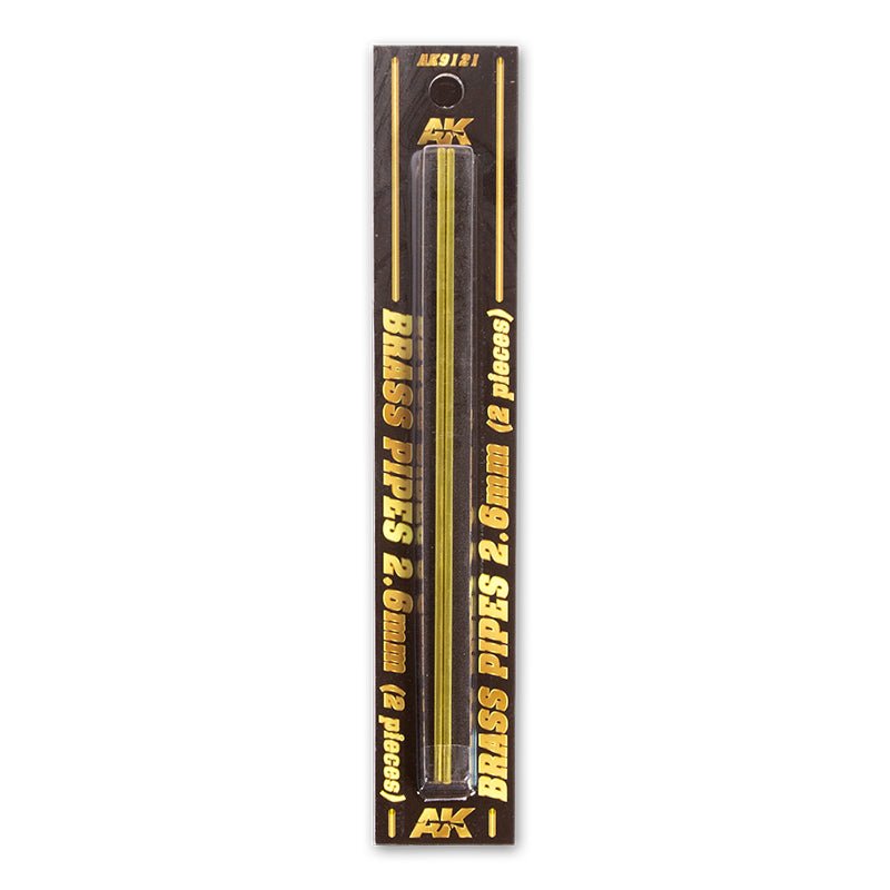 AK Interactive - Brass Pipes 2.6mm, 2 Units (AK9121)