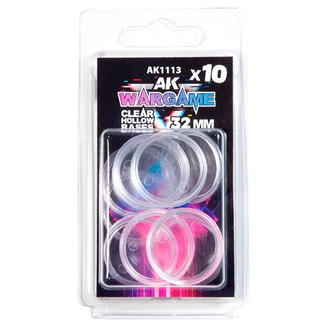 AK Interactive - Clear Hollow Bases 32mm X 10 (AK1113)