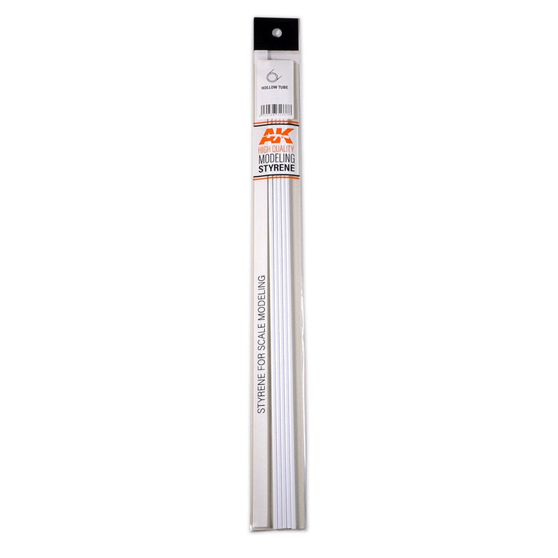 AK Interactive - Hollow Tube 2mm Diameter X 350mm -Styrene Strip (AK6542)