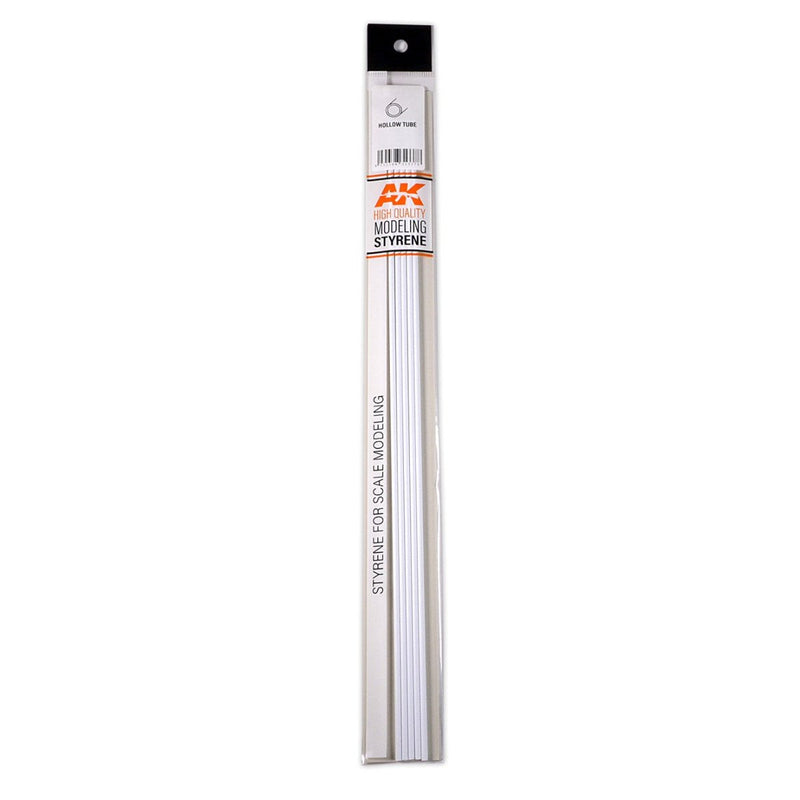 AK Interactive - Hollow Tube 6.00Dx350mm (W.T. 0,7mm)-Styrene Strip (AK6546)
