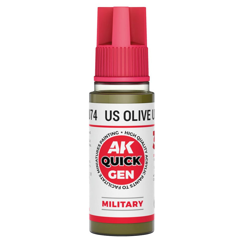 AK Interactive Quick Gen - US Olive Uniform 18ml (AK17074)
