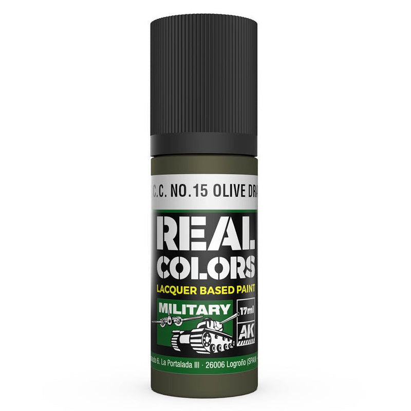 AK Interactive Real Colors - S.C.C. No.15 Olive Drab (RC875)