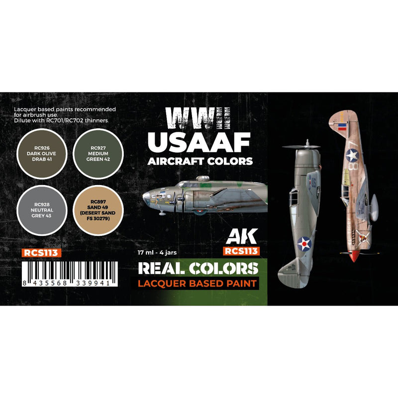 AK Interactive Real Colors - WWII USAAF Aircraft Set (RCS113)