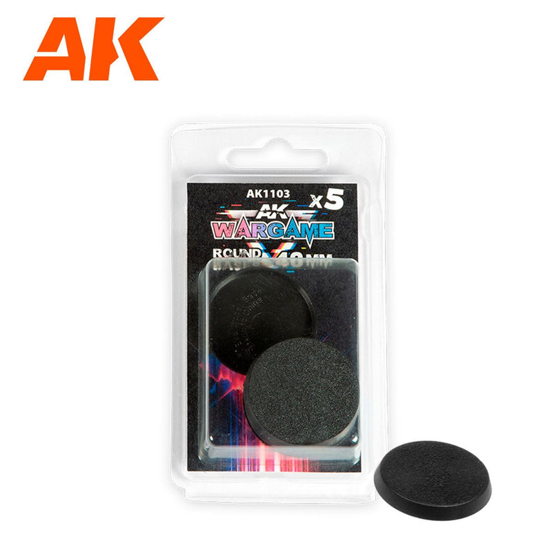 AK Interactive - Round Bases 40mm X 5 (AK1103)