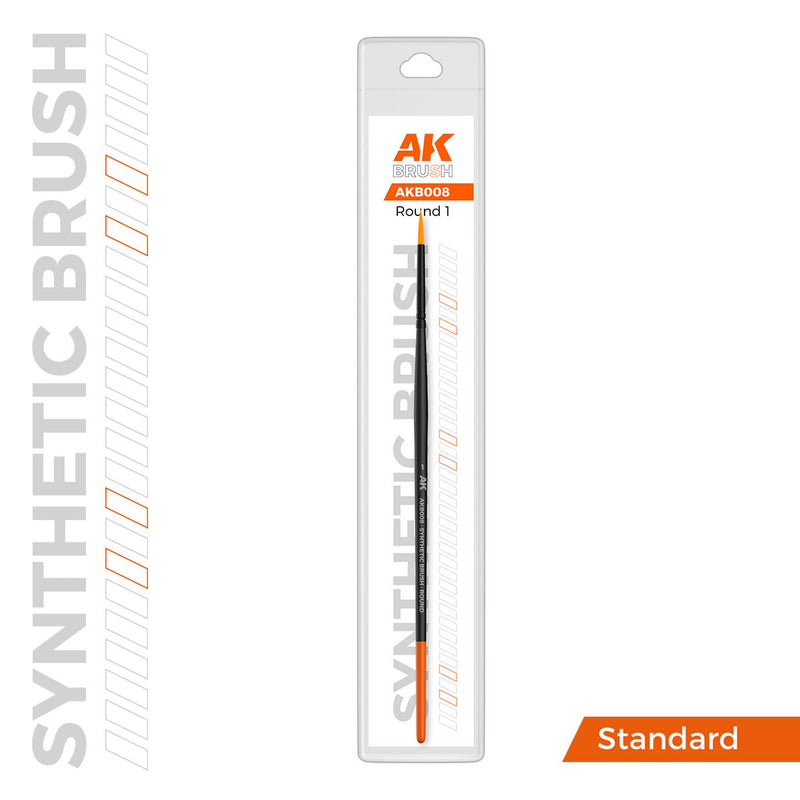 AK Interactive SYNTHETIC BRUSH - ROUND 1 (AKB008)