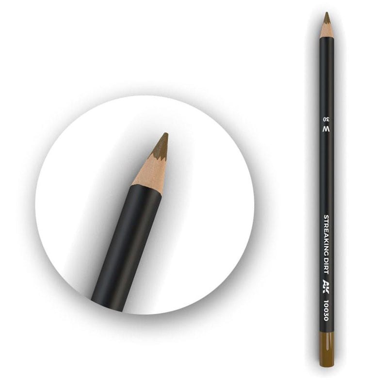 AK Interactive Watercolor Pencil Streaking Dirt (AK10030)