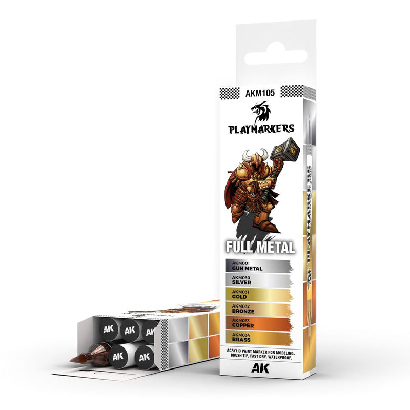 AK Interactive Playmarkers Set - Full Metal (AKM105)