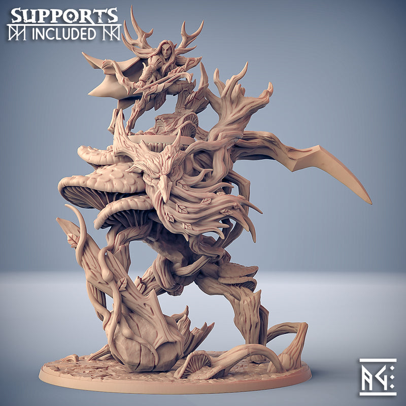 Feralia on Ancient Forest Primordial | Sylvan Knights | Fantasy D&D Miniature | Artisan Guild