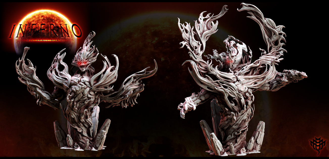 Ancient Fire Elemental Miniatures | Inferno: All Shall Burn | Fantasy ...