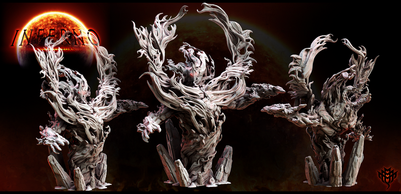 Ancient Fire Elemental (Pose 1) | Inferno: All Shall Burn | Fantasy Miniature | Mini Monster Mayhem
