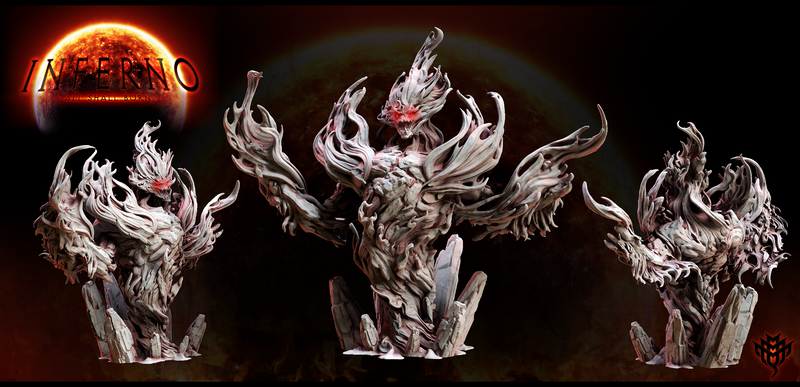 Ancient Fire Elemental (Pose 2) | Inferno: All Shall Burn | Fantasy Miniature | Mini Monster Mayhem
