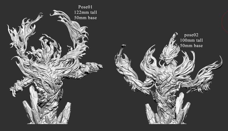 Ancient Fire Elemental (Pose 1) | Inferno: All Shall Burn | Fantasy Miniature | Mini Monster Mayhem