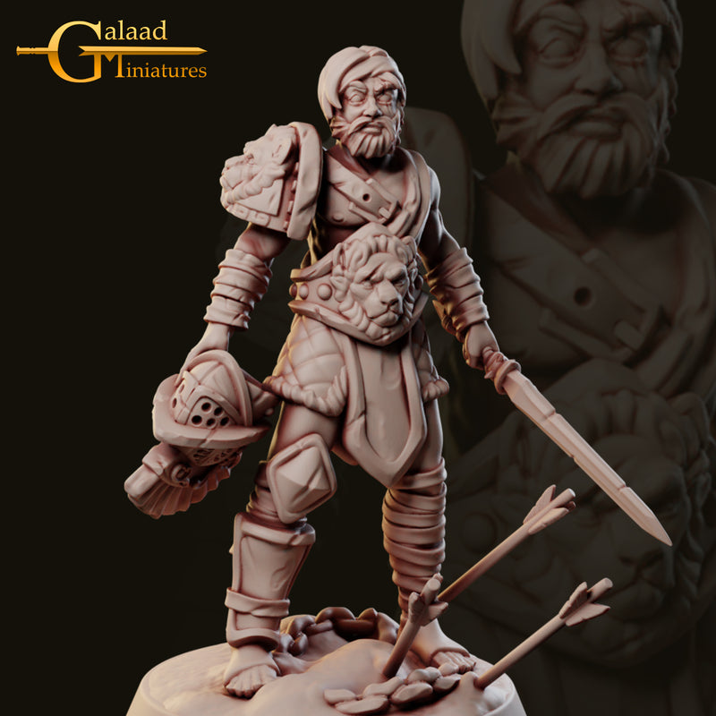 Swordsman B | Arena Fighters Miniatures | Fantasy Miniature | Galaad Miniatures TabletopXtra