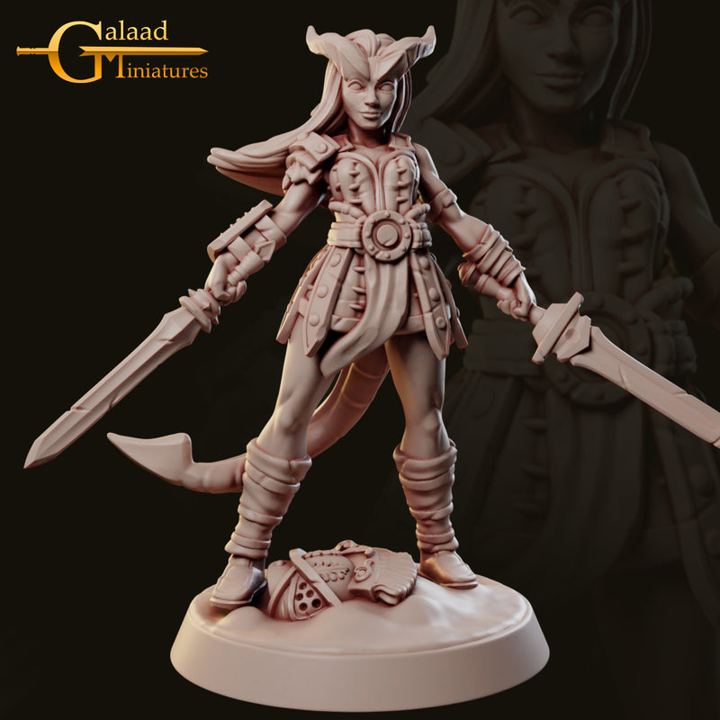Tiefling | Arena Fighters Miniatures | Fantasy Miniature | Galaad Miniatures TabletopXtra